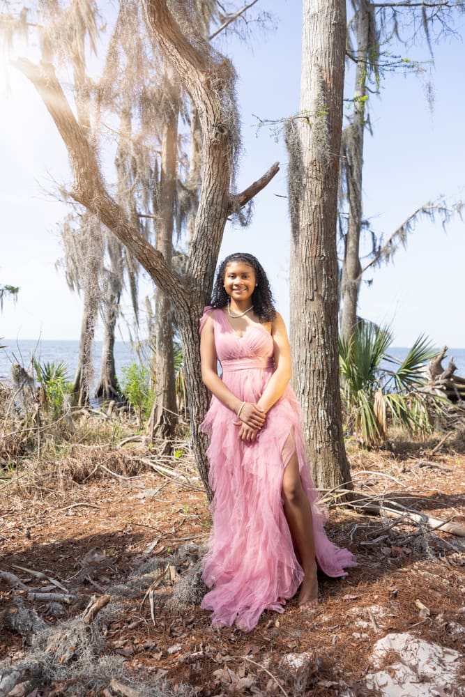 Natural glow during outdoor teen photoshoot