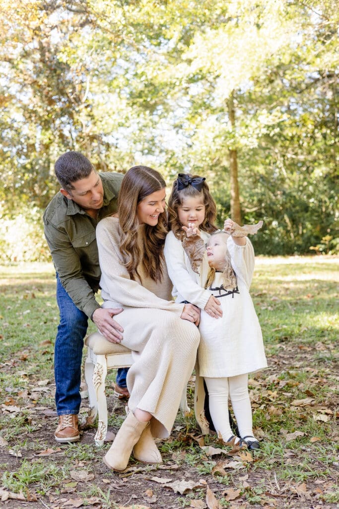 Stress-free family photography Zachary LA - smiling family during lifestyle session.