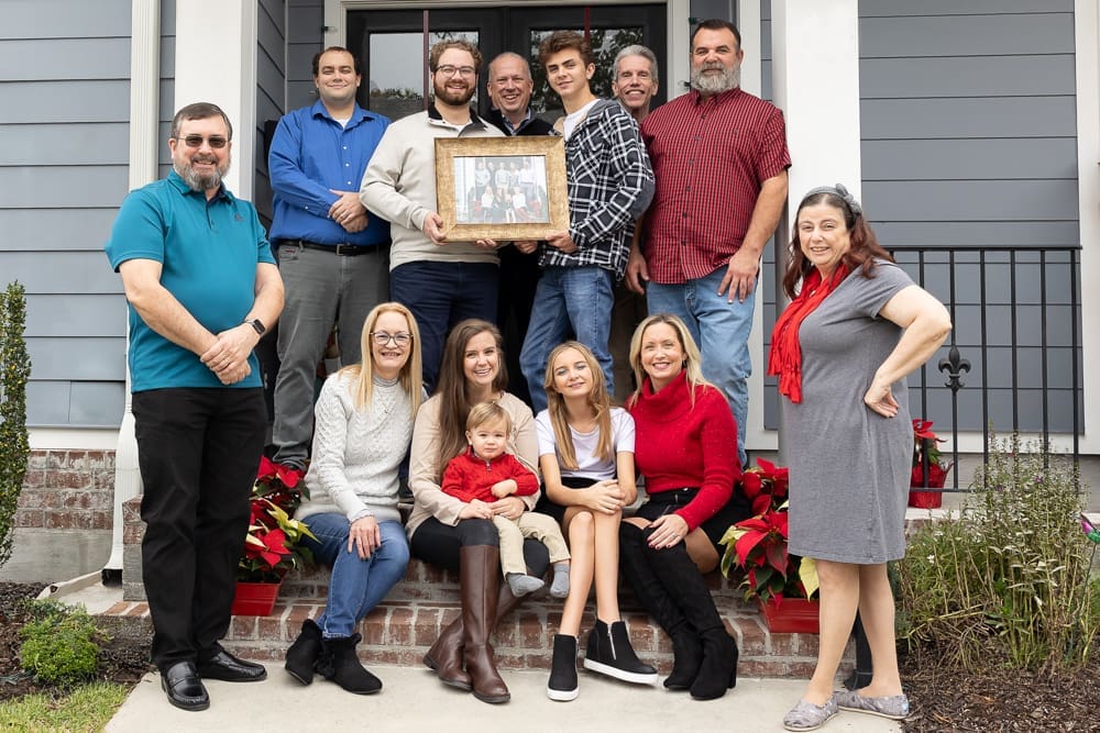 Multi-generational family portrait during an outdoor photo session